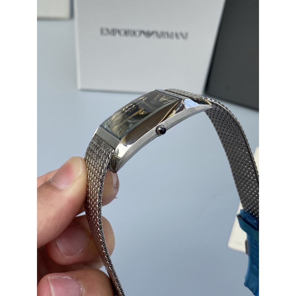 Đồng hồ Nam cao cấp Emporio Armani dây thép đan lụa cao cấp