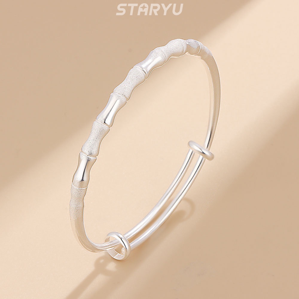 Vòng Tay Bạc 925 Hình Cây Tre Có Thể Điều Chỉnh Kích Cỡ Dành Cho Nữ