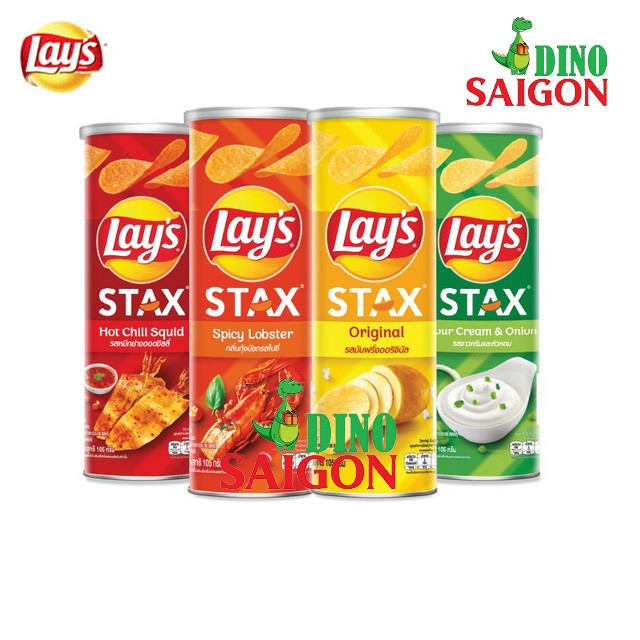 Bánh Snack Khoai Tây Miếng Lay's Stax Max Thái Lan Hộp 105g