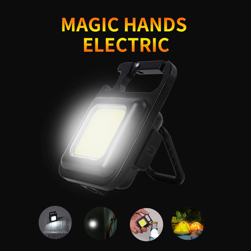Đèn Pin LED Mini Bỏ Túi Kèm Móc Khóa Sạc USB Tiện Dụng