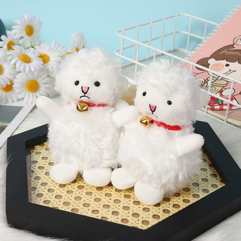 Móc khóa gấu bông thú treo balo ,túi sách chú cừu xinh xắn, đáng yêu 15cm chuyên sỉ số lượng lớn