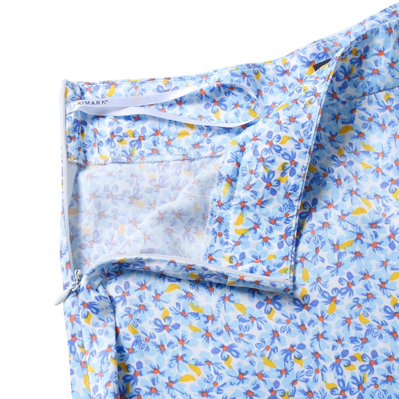 Chân váy hoa nhí Primark Blue Ditsy Floral Mini Wrap Skirt • Storenyy