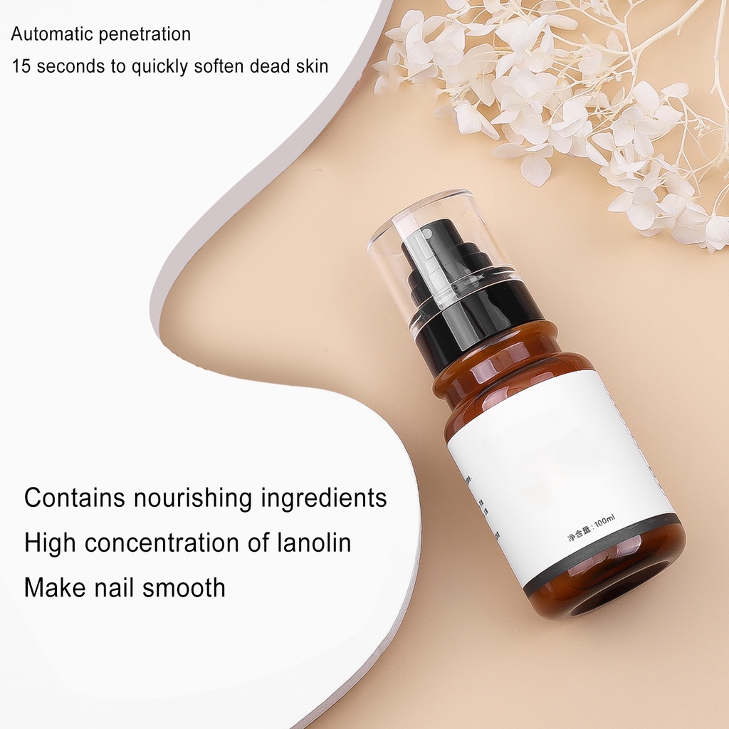 Neon074 Nail Cuticle Softener Safe Mild Horniness Dead Skin Removal Care Serum Spray 100ml Kem Mềm Da Nail