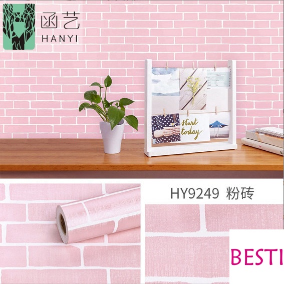 Giấy dán tường GẠCH 3D có keo sẵn cuộn 45cm nhiều mẫu đẹp giá rẻ