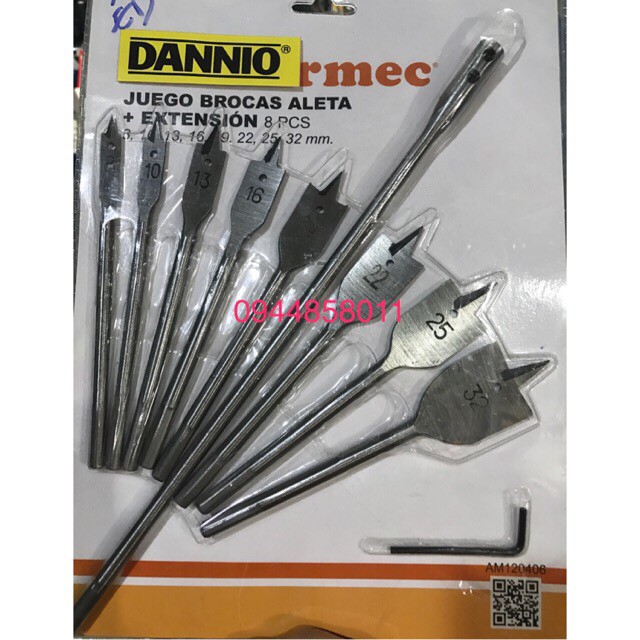 Bộ mũi khoét gỗ đuôi cá Danino