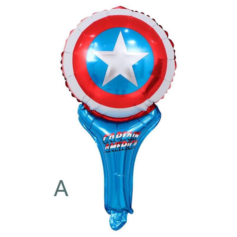 1 Bong Bóng Lá Nhôm Hình Khiên Captain America Trang Trí Tiệc Cho Bé