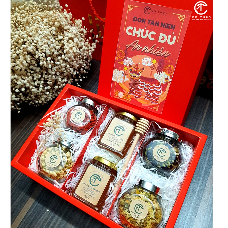 Set Quà Tặng Tết 2022 Mật Ong Rừng Kèm Trà & Hạt Dinh Dưỡng Thiên Nhiên - Sweet Gift 03 | BigBuy360 - bigbuy360.vn