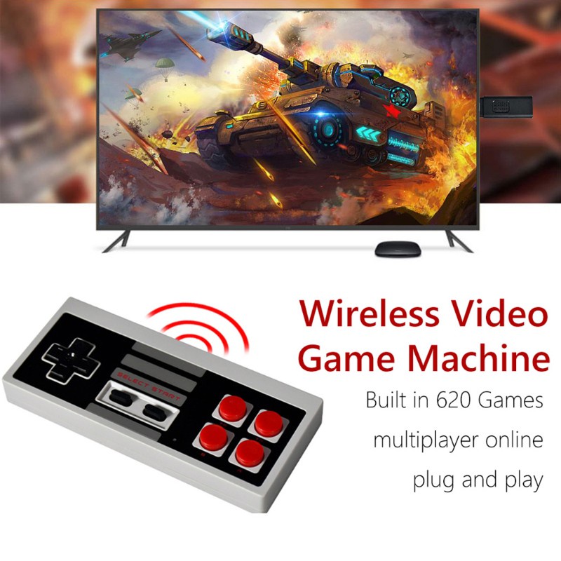 CRE  PK02 USB Game Console 620 NES Video Games Player Controller with TV Stick