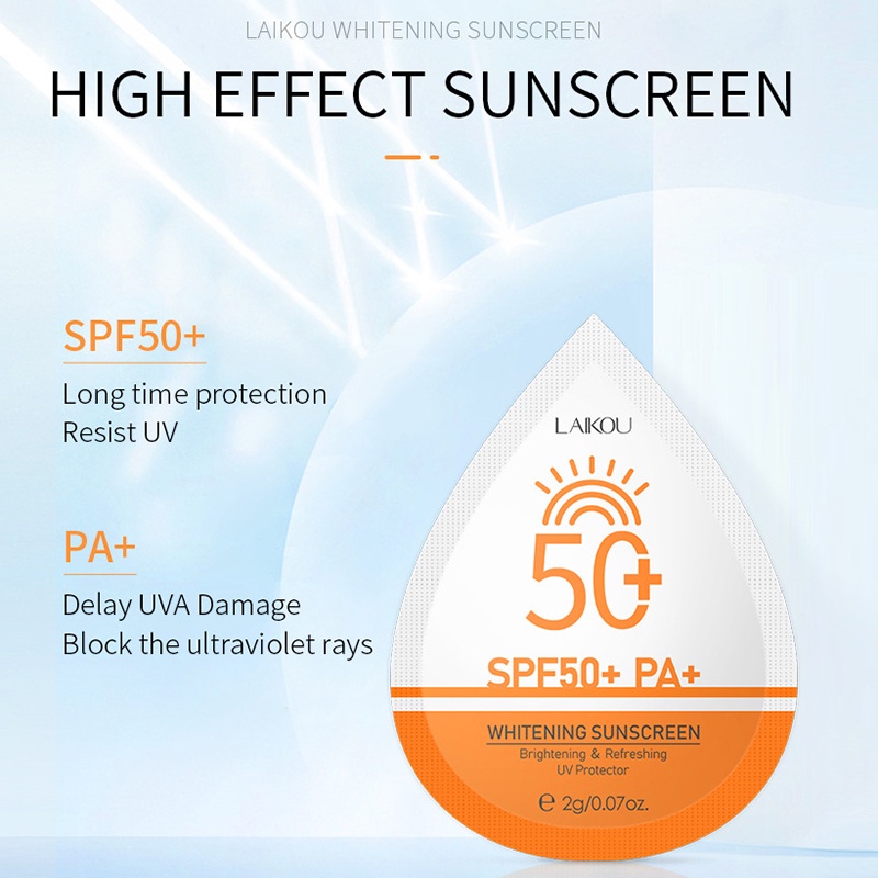 Kem Chống Nắng LAIKOU Chống Tia UV SPF 50 + 2g Giúp Trắng Da