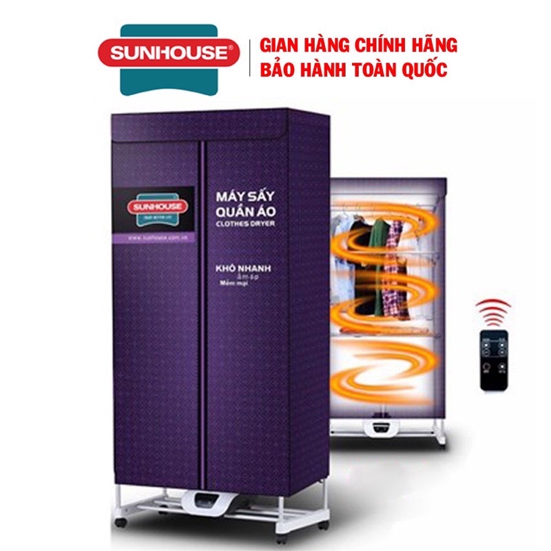 Tủ sấy quần áo Sunhouse SHD2707 sấy nhanh trong 1 tiếng, kích thước lớn