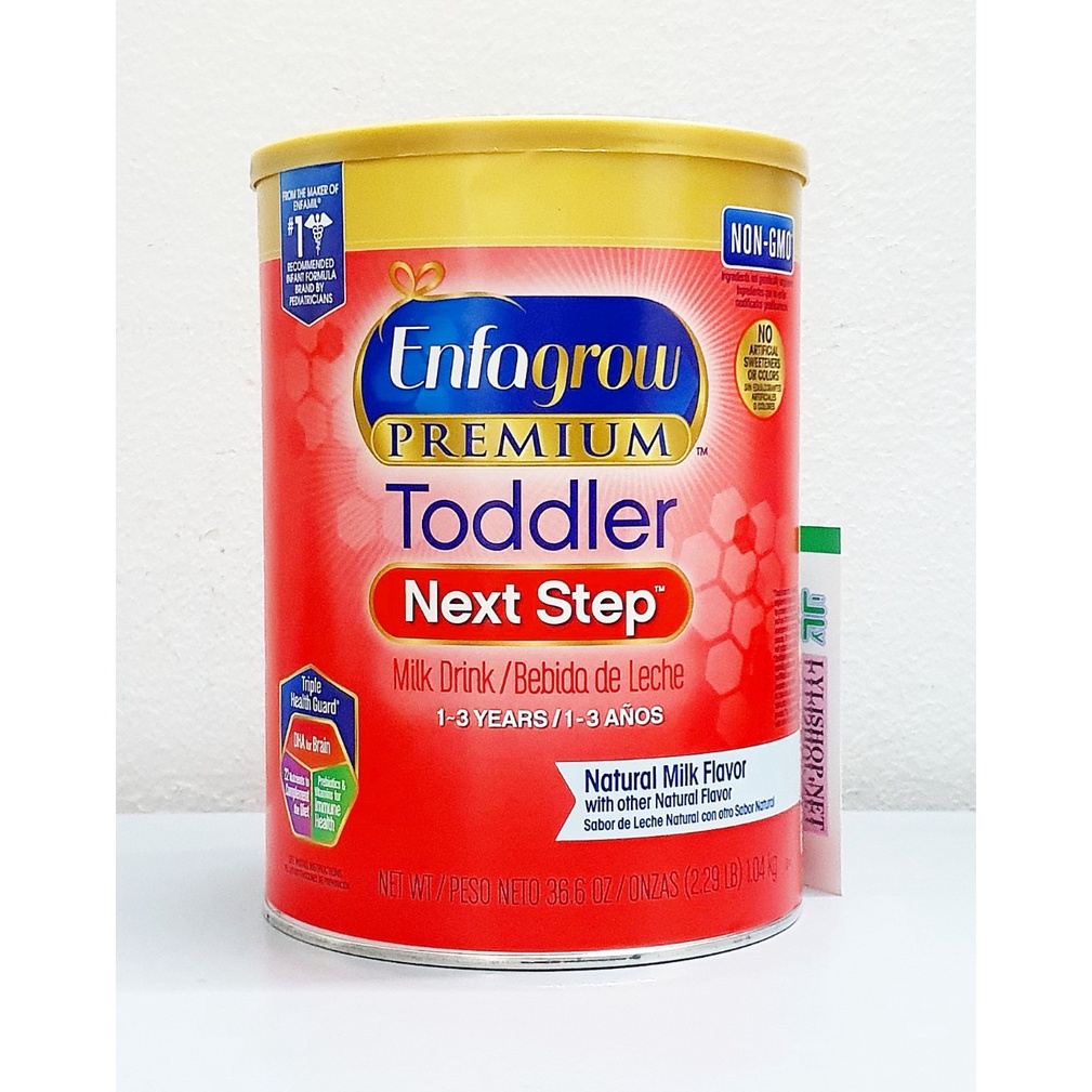 Sữa Enfagrow Non - GMO Premium Toddler Next Step 1.04 kg dành cho bé từ 1 -3 tuổi từ mỹ nắp vàng