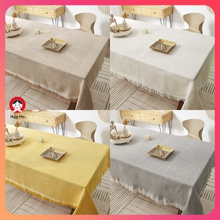 khuyến Mãi 🔴 Khăn Trải Bàn Vải bông Dày Màu Trơn Hình Vuông Phong Cách Nhật Bản
