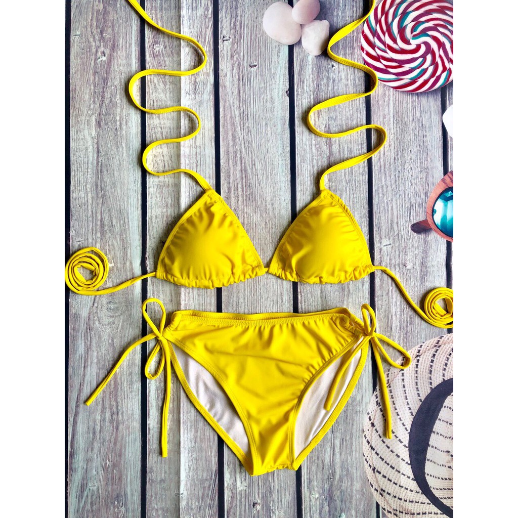 Bikini, Đồ Bơi Đi Biển Hai Mảnh Tam Giác Nhiều Màu Secxy ODERI HM-064