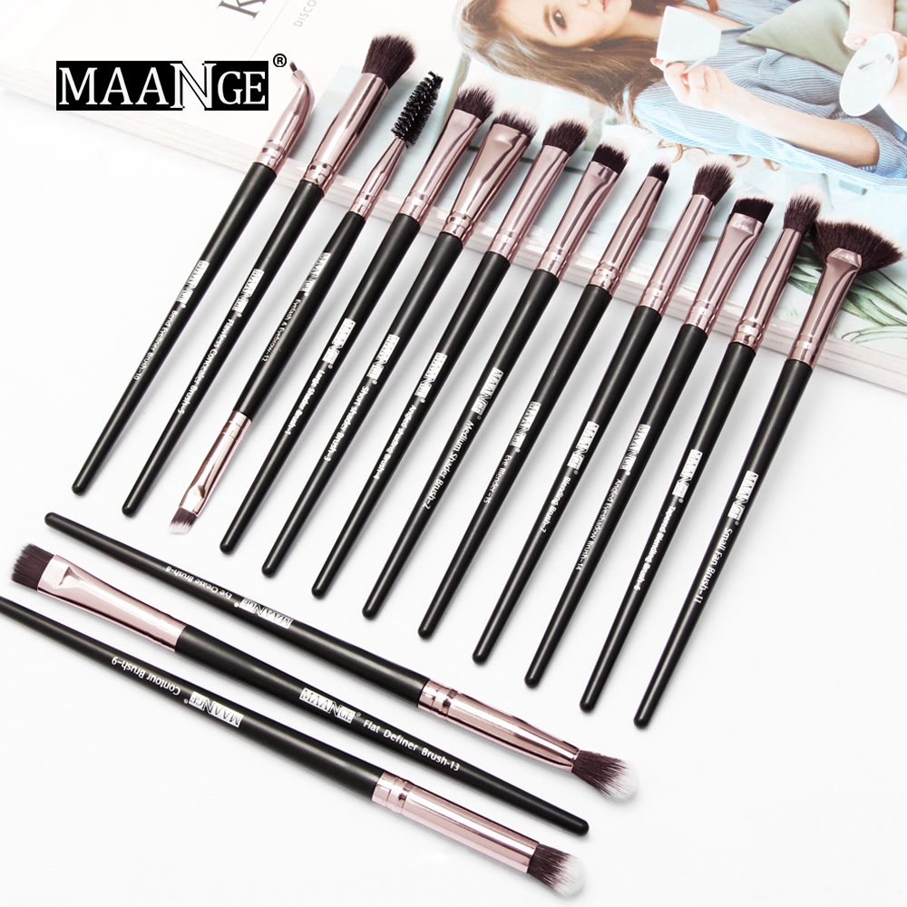 Bộ 15 Cọ Trang Điểm Maange Đánh Phấn Mắt Tiện Lợi
