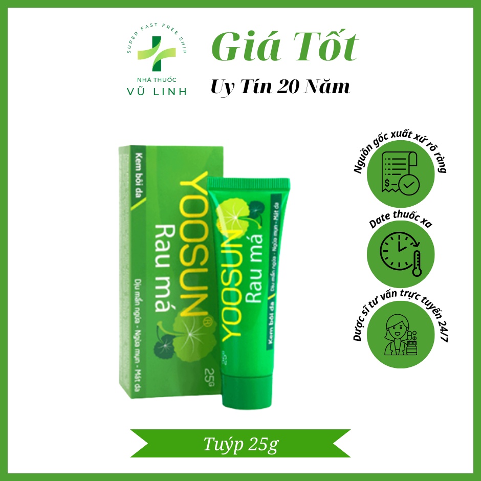 Yoosun Rau Má - Ngừa mụn, Mát da, Tránh Sẹo, Mờ thâm