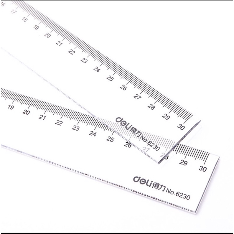 Thước kẻ Deli 20cm, 30cm