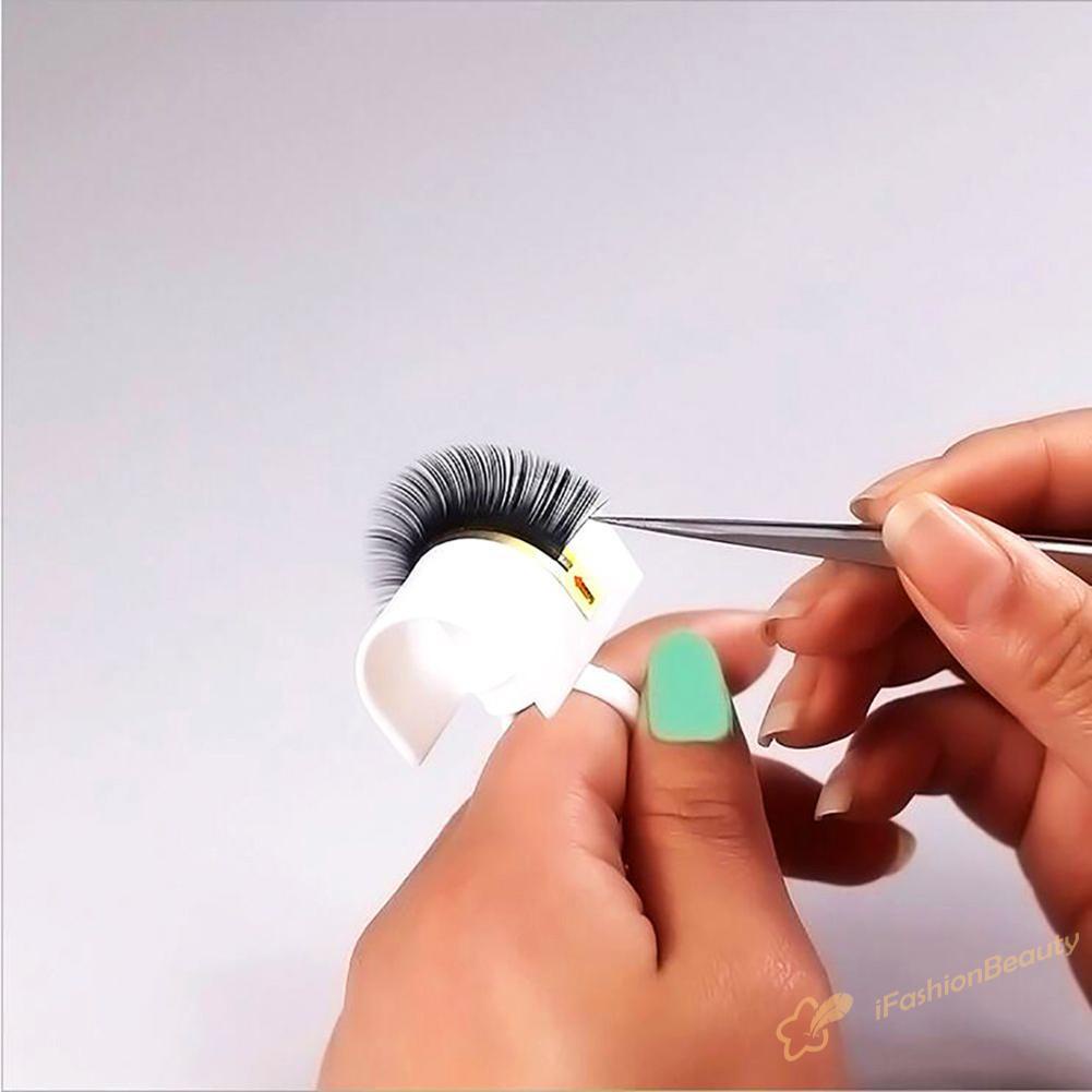 【New】4pcs Disposable Glue Eyelash Ring Pallet Extension Tattoo Tray Holder Set