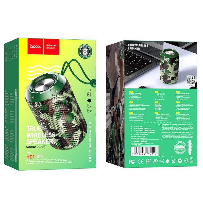 Loa bluetooth thể thao Hoco HC1, Loa không dây nhỏ gọn, âm thanh hay, thiết kế đẹp