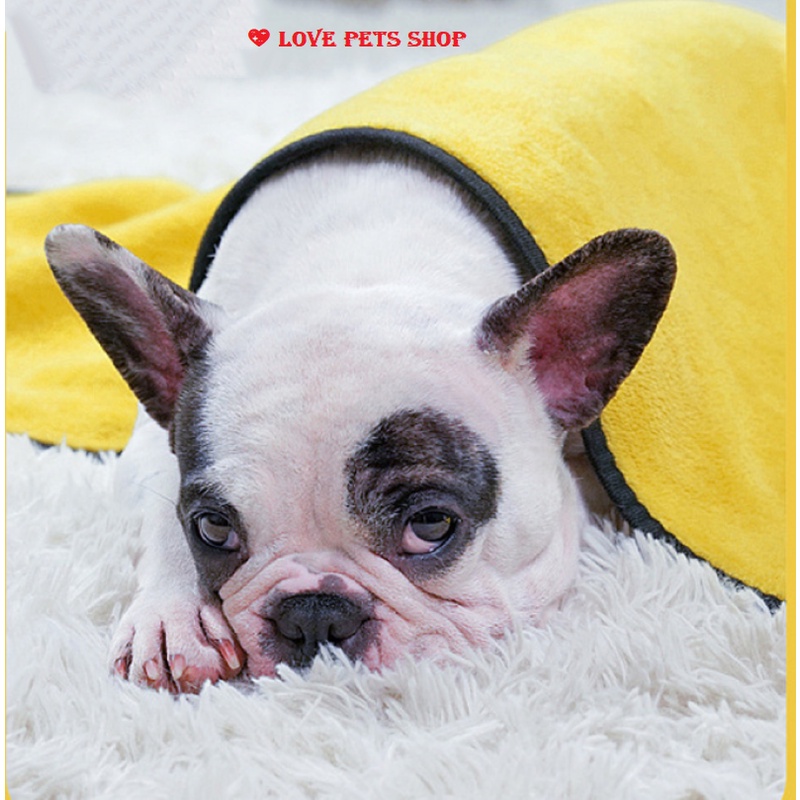 KHĂN TẮM CHO CHÓ MÈO BẰNG VẢI MICROFIBER - LOVE PETS SHOP