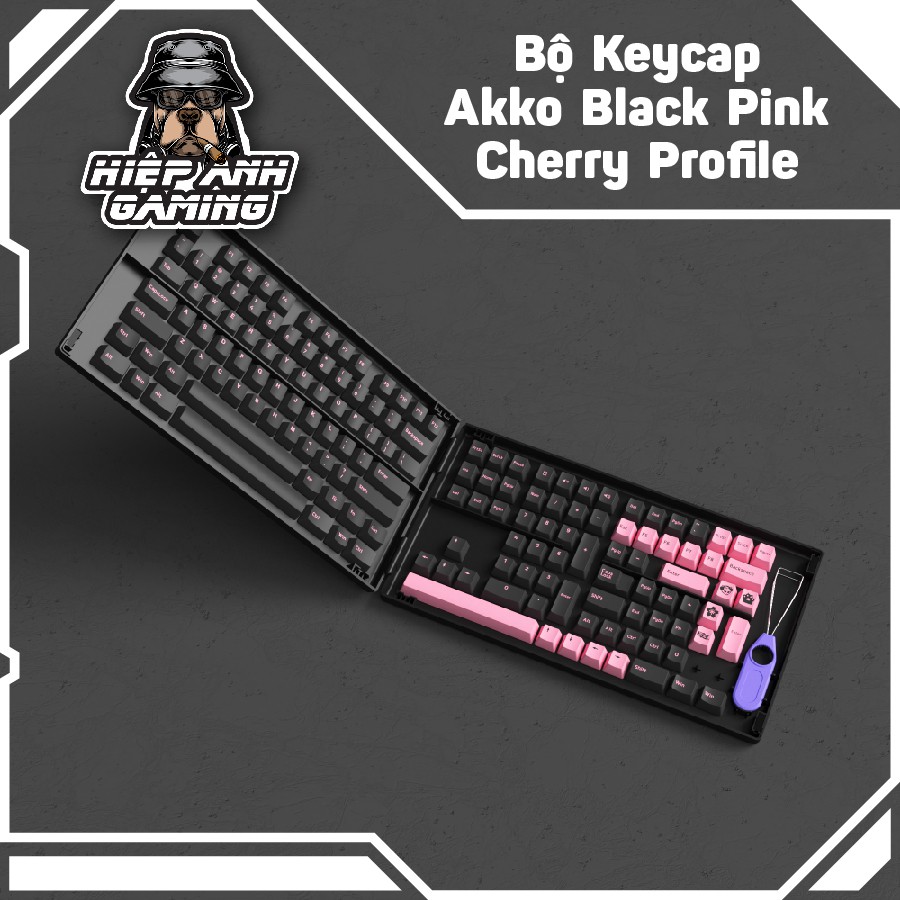 Bộ Keycap Black Pink  - Cherry Profile dành cho bàn phím cơ