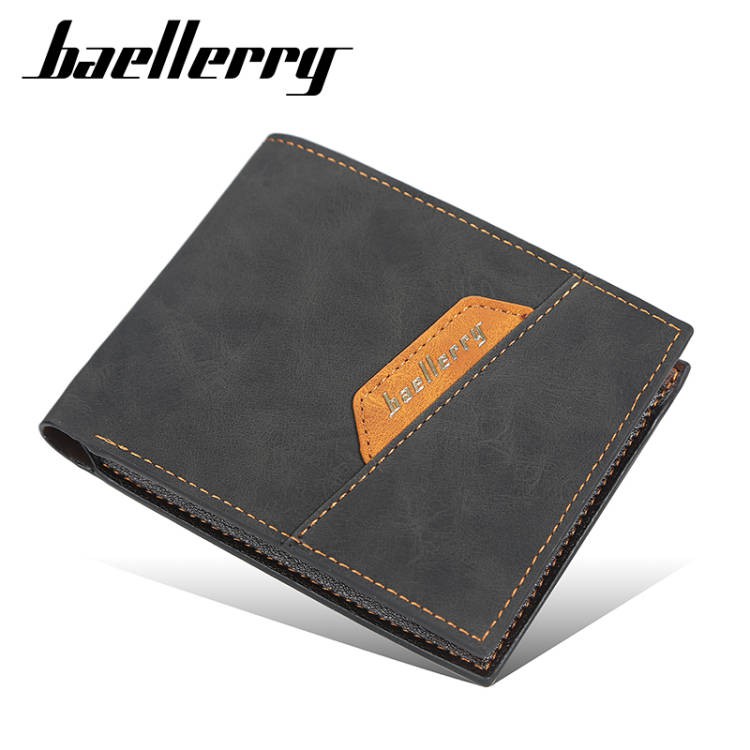Ví BAELLERRY Da Cho Nam Dạng Gập Hai Ngăn