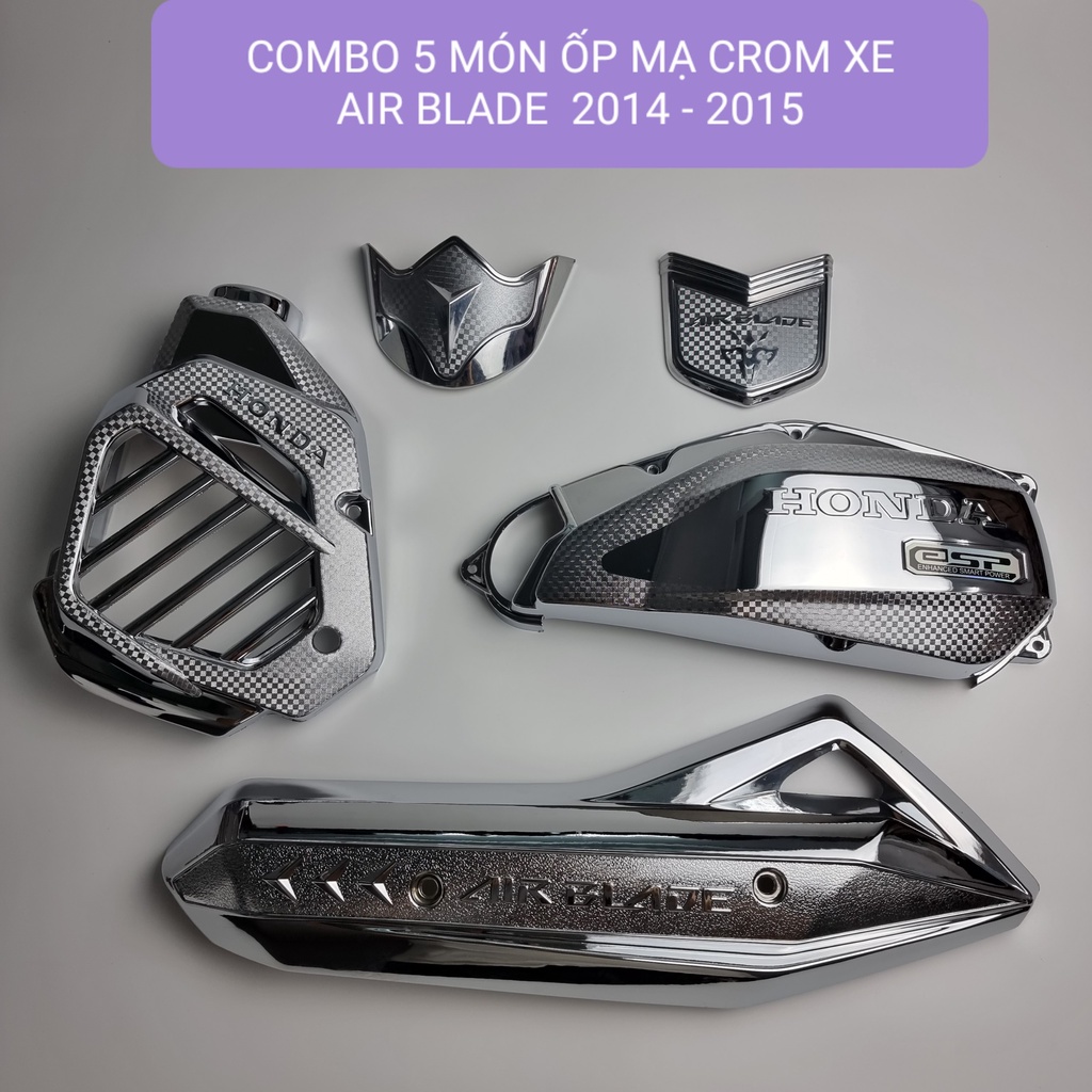 Combo 5 món ốp trang trí xe AIR BLADE 2014 - 2019 ( A/E chọn đời xe trên đơn hàng)