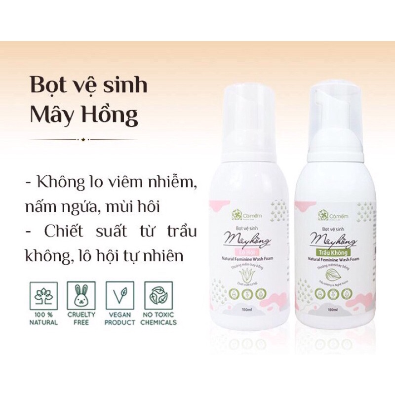 Bọt vệ sinh phụ nữ Mây Hồng Cỏ Mềm