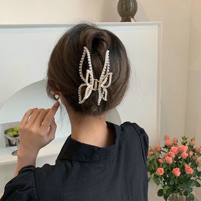 Kẹp Tóc Hình Bướm Lớn Phong Cách Hàn Quốc Cổ Điển Thời Trang Cho Nữ