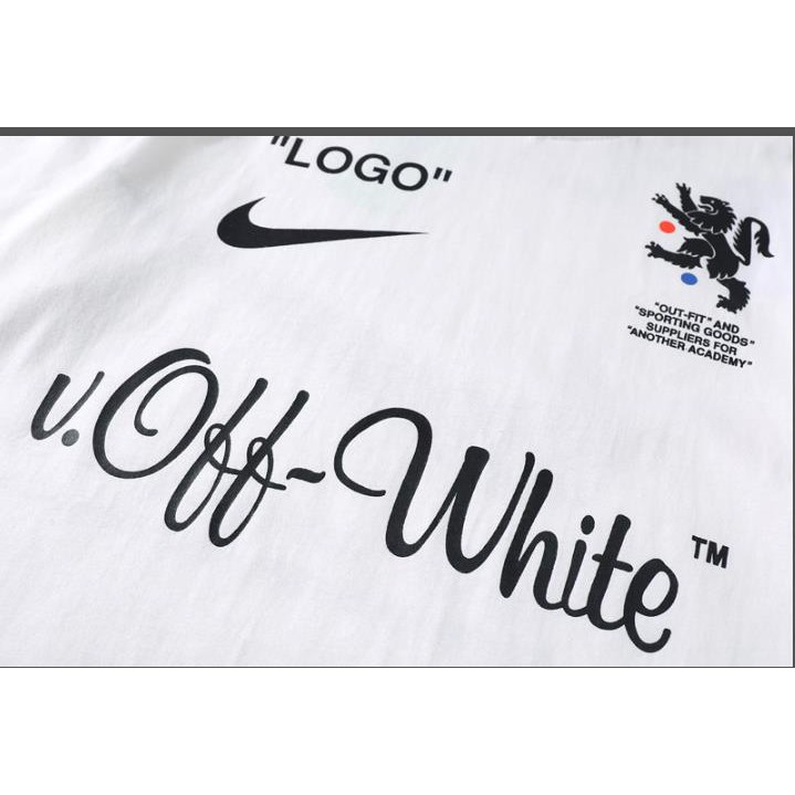 Off-white Pure cotton T-shirt fashion short sleeve printing men and women