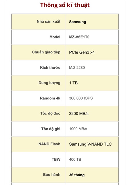 Ssd samsung 960 evo  1TB MZ-V6E1T0