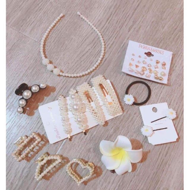 Set kẹp tóc 25 món phong cách hàn quốc