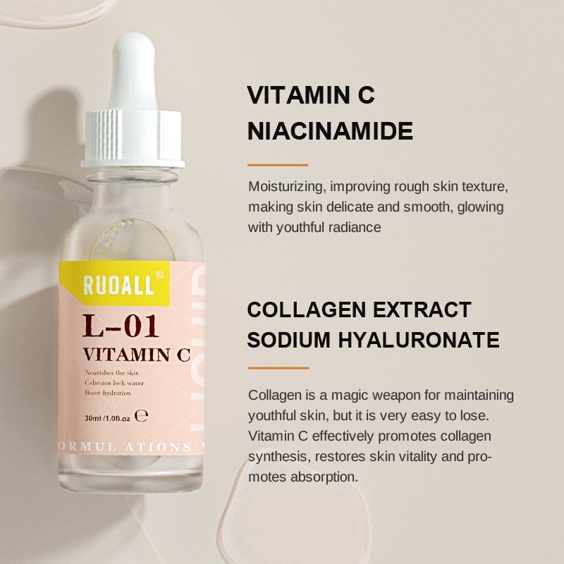 Tinh chất hỗ trợ giảm sẹo mụn RUOALL VC 8% + Alpha Arbutin 2% 30m chất lượng cao 150g
