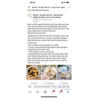 Bánh mì hữu cơ ăn dặm Babydream
