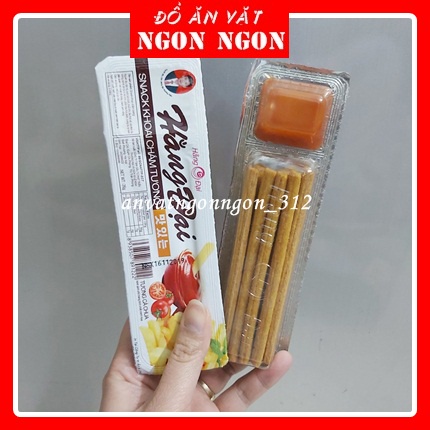 Sanck Khoai Chấm Tương-Bim Bim Que Vị Khoai Tây Hằng Đại 26g, Tặng Kèm Tương Cà