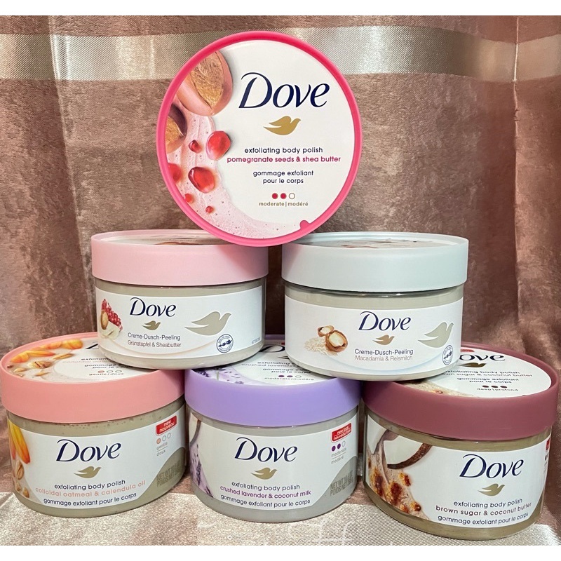 Kem Tẩy Tế Bào chết Dove 225ml Bản Đức & 298g Bản Mỹ