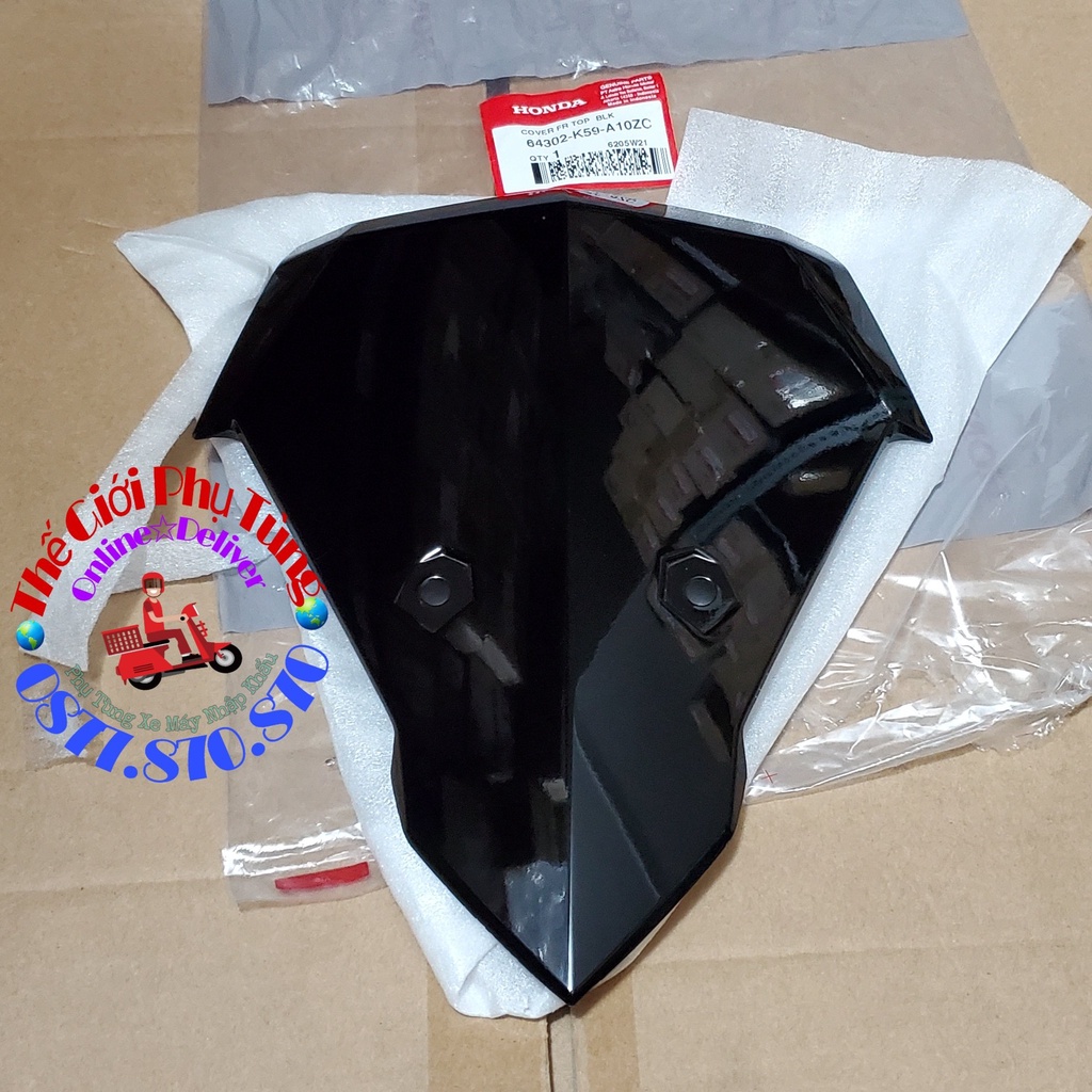 Mặt nạ Vario 2015-2017 có pát gắn biển số trước zin Honda Indonesia nhập khẩu - 64302-K59-A10ZC