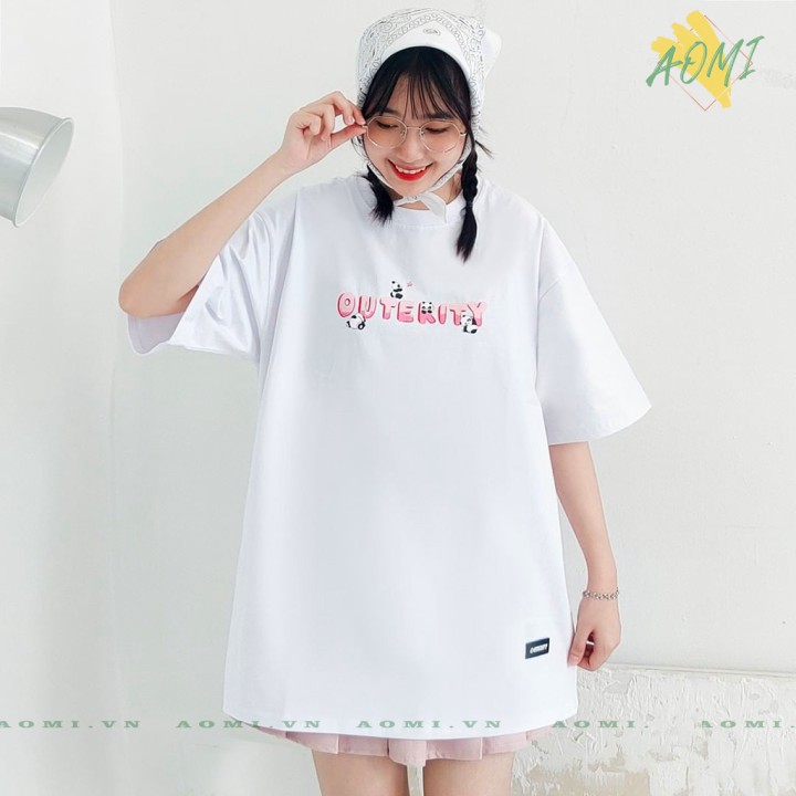 Áo Thun Nam Nữ OUTERITY Panda Gấu Trúc Unisex - Kiểu áo phông form rộng có regular và tay lỡ Ulzzang Nelly - Leevin Stor