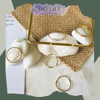 Nhẫn bộ mảnh Hàn Quốc (5 chiếc ) DOTIEE