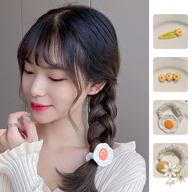 【kifli】Kẹp tóc hình quả trứng dễ thương sáng tạo