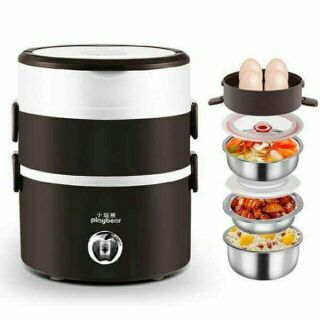 Hộp cơm giữ nhiệt inox cắm điện 3 tầng