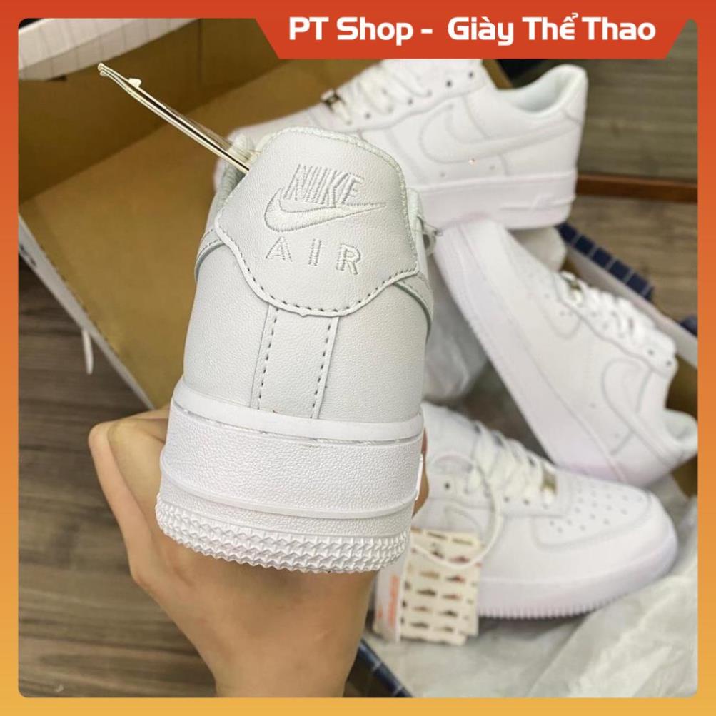 Giày Thể Thao AF1 For Trắng Full Nam Nữ, Giầy shadow Air fore trắng full box bill, PT Shop