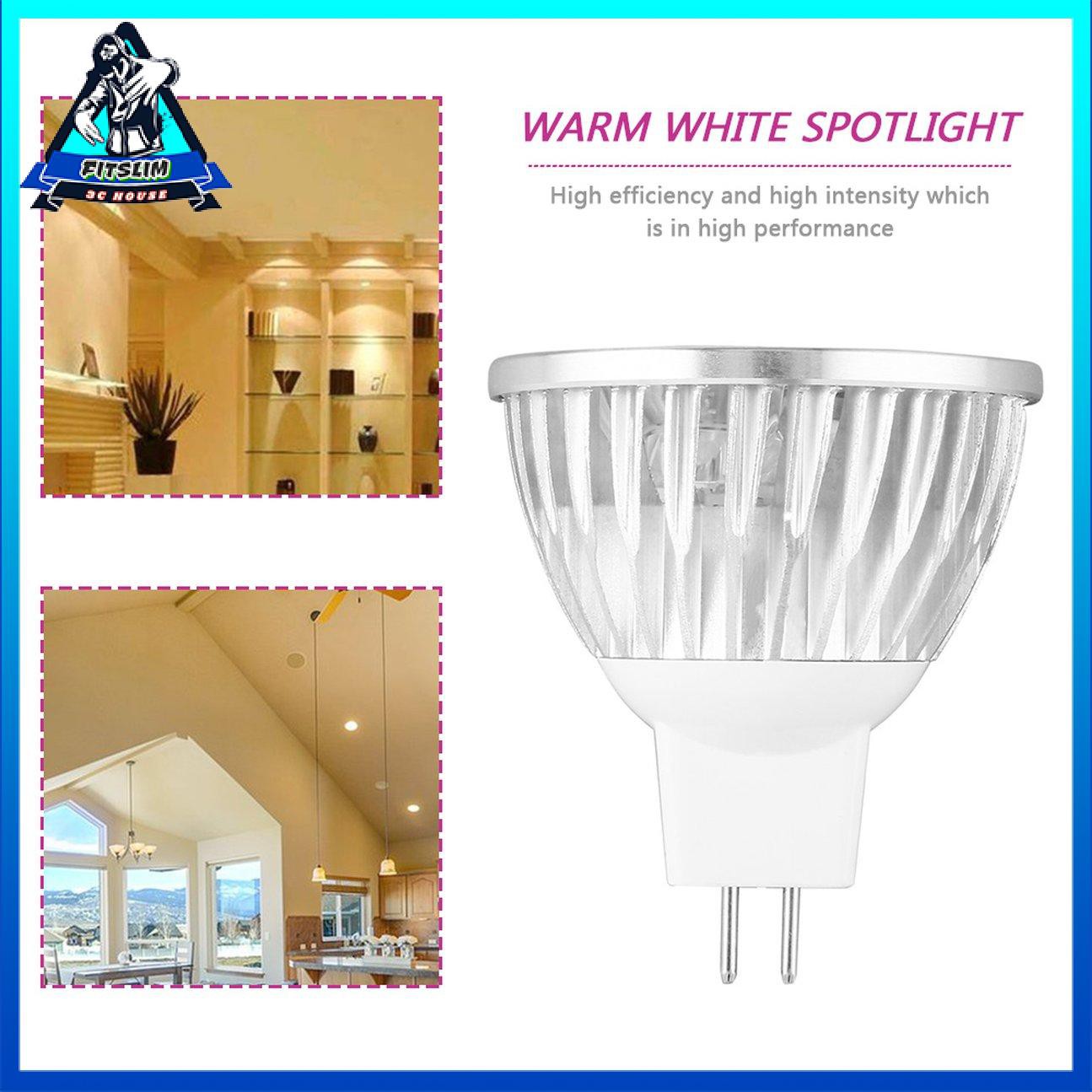 Bóng đèn LED góc chùm 45 độ MR16 Đèn chiếu sáng trắng ấm 4W Đèn chiếu điểm 12V