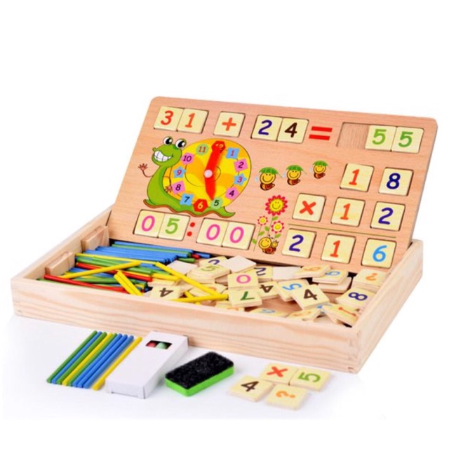 Bộ bảng học đa năng thông minh, chất liệu gỗ thông cao cấp cho bé