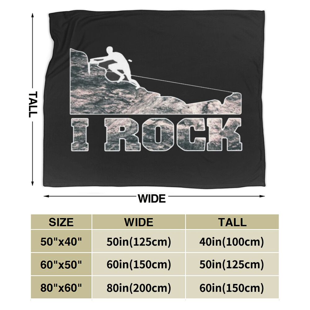 【Boutique Blanket】I Rock Climbing Lightweight Throw Blanket Anti-Pilling Plush Fuzzy Cozy Suitable for Bed Sofa Couch Camp