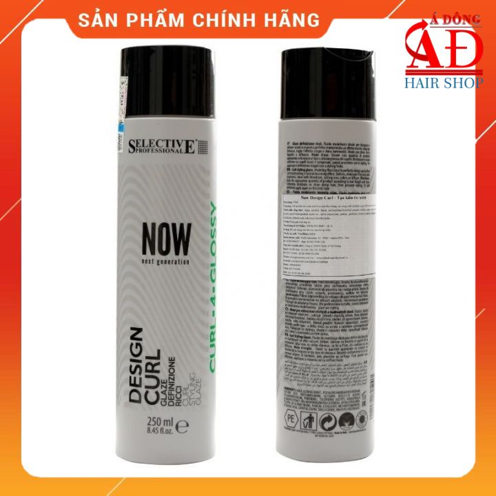Gel giữ nếp tóc uốn xoăn Selective Design Curl Now không bết dính 250ml New