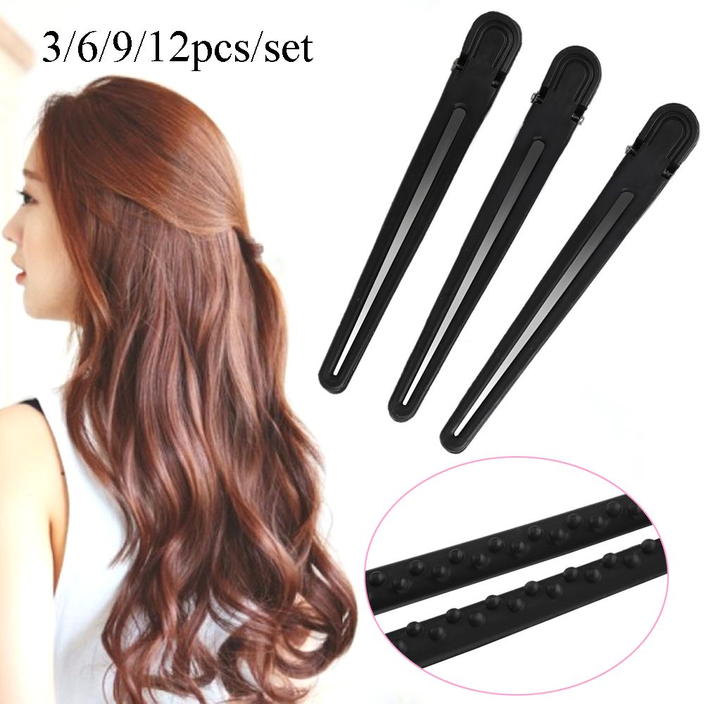 Bộ 3/6/9/12 Kẹp Bướm Tạo Kiểu Tóc Chuyên Nghiệp Cho Salon Làm Đẹp