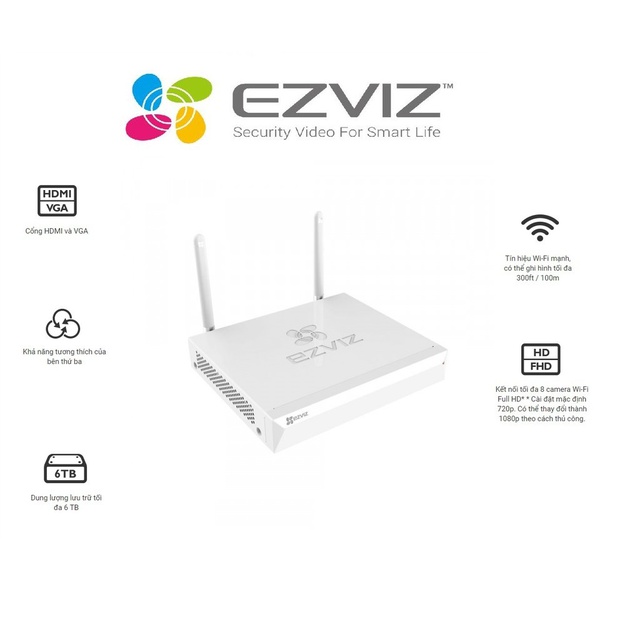 Đầu ghi hình EZVIZ (NVR)_X5C-4APEC - Hàng chính hãng