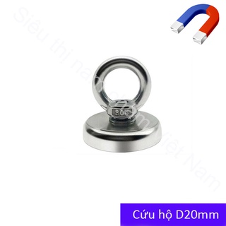 Nam châm cứu hộ D20mm lực HÚT MẠNH