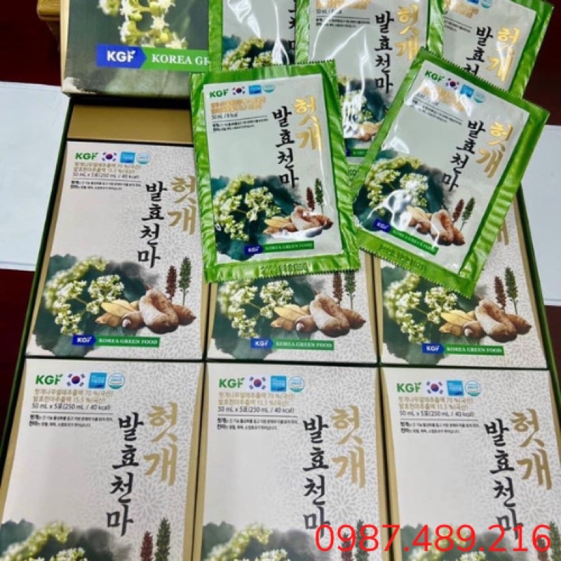 [ Chính Hãng ] Nước Bổ Gan Thiên Ma Lên Men KGF Hàn Quốc, Hộp Vuông 30 Gói * 50ml, Giúp Thải Độc, Làm Mát Gan