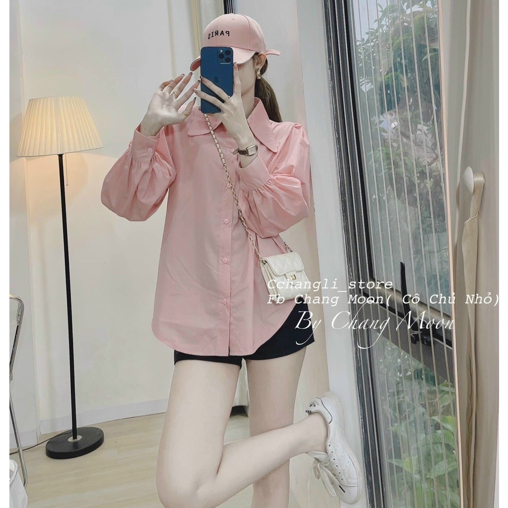 Áo Sơ Mi Kiểu Hàn Quốc Cổ Bẻ Dài Tay Siêu Xinh TTSA1467